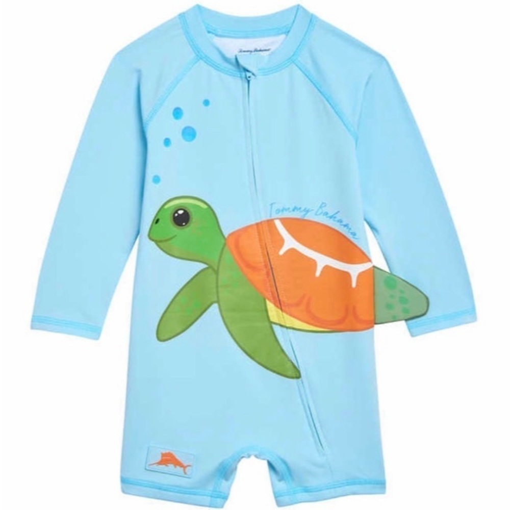 Tommy Bahama Infant Boys 2 Piece Swim Set Turtle Size 12/18 NEW - Picture 3 of 5